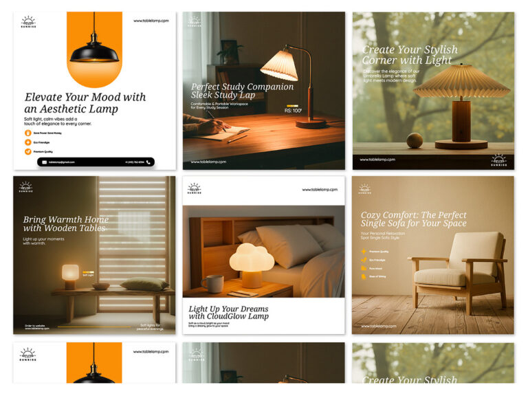 Read more about the article Home Decor – lights Social Media Design